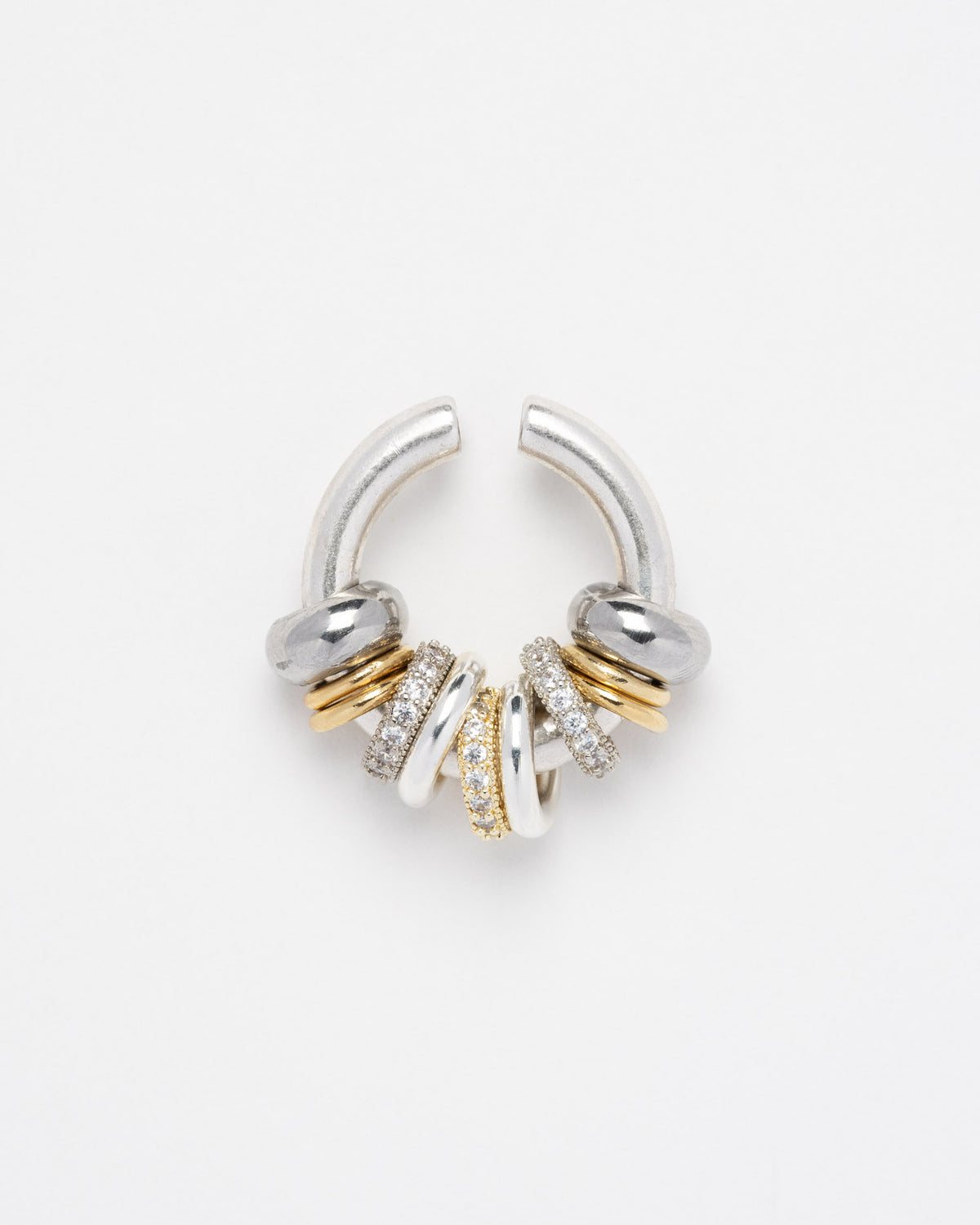 Earcuff Ojales Brillante Plata