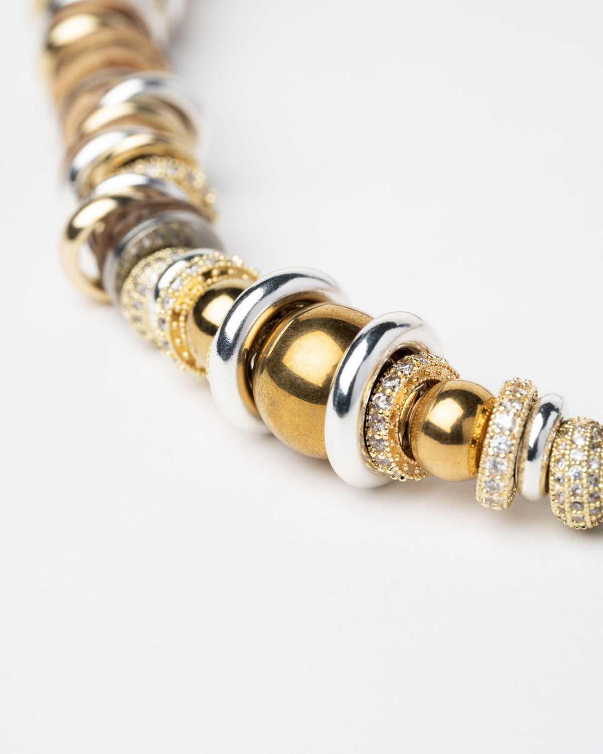 Collier Twist Rondelle Camel