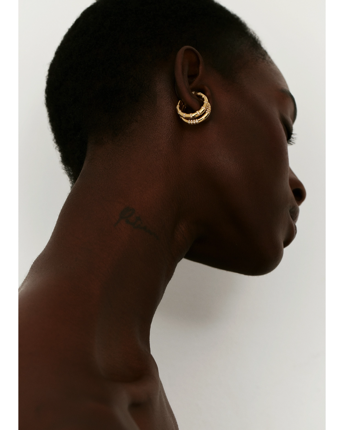 White Quadra Earcuff