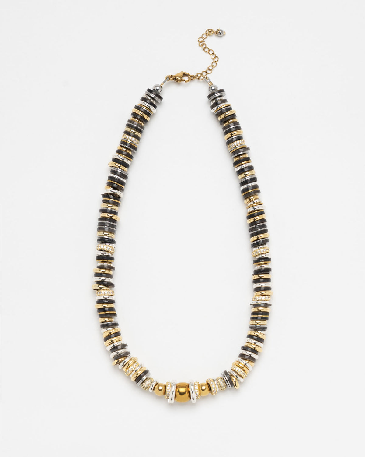 Black Twist Washer Necklace