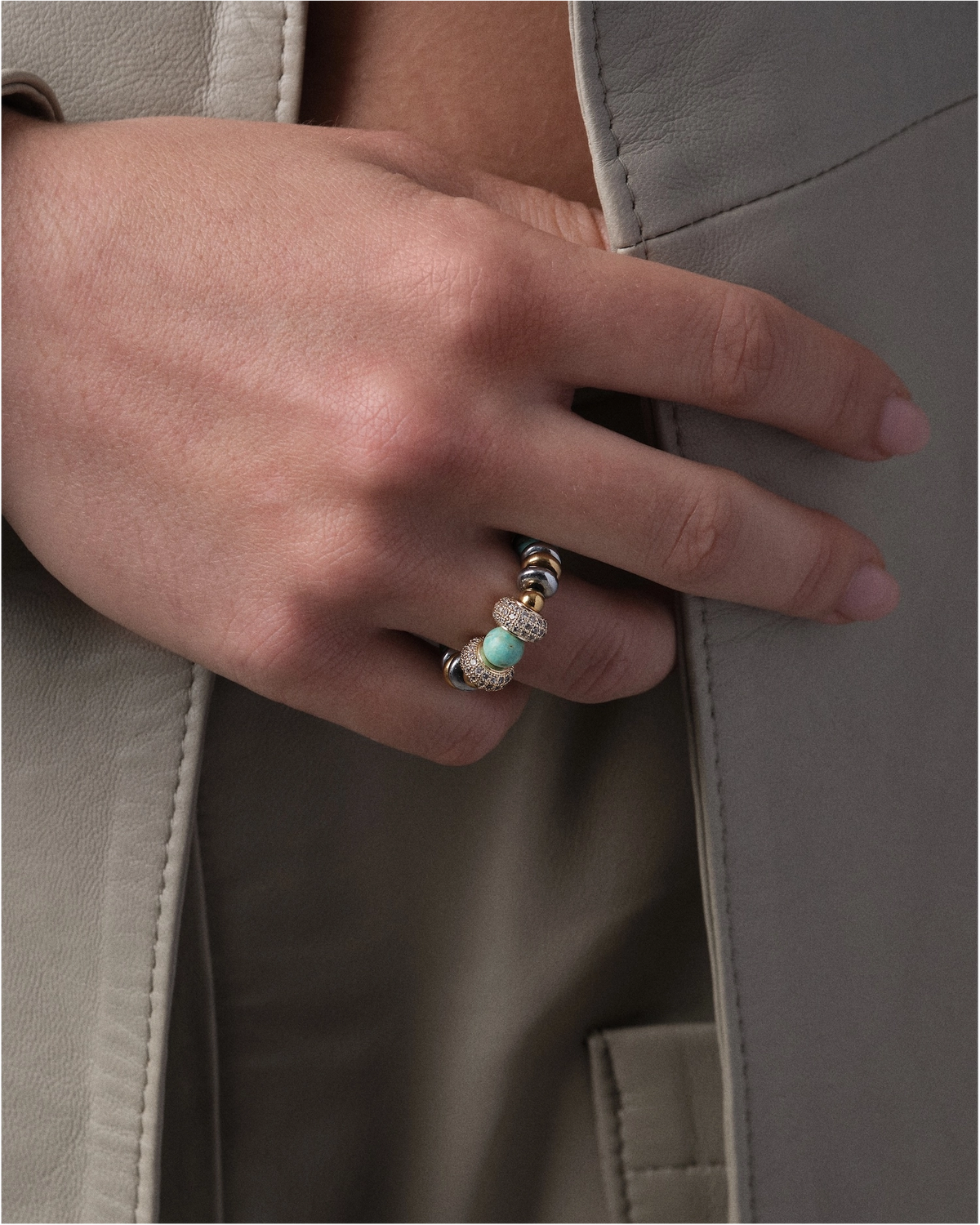 Anillo Nefertiti Turquesa