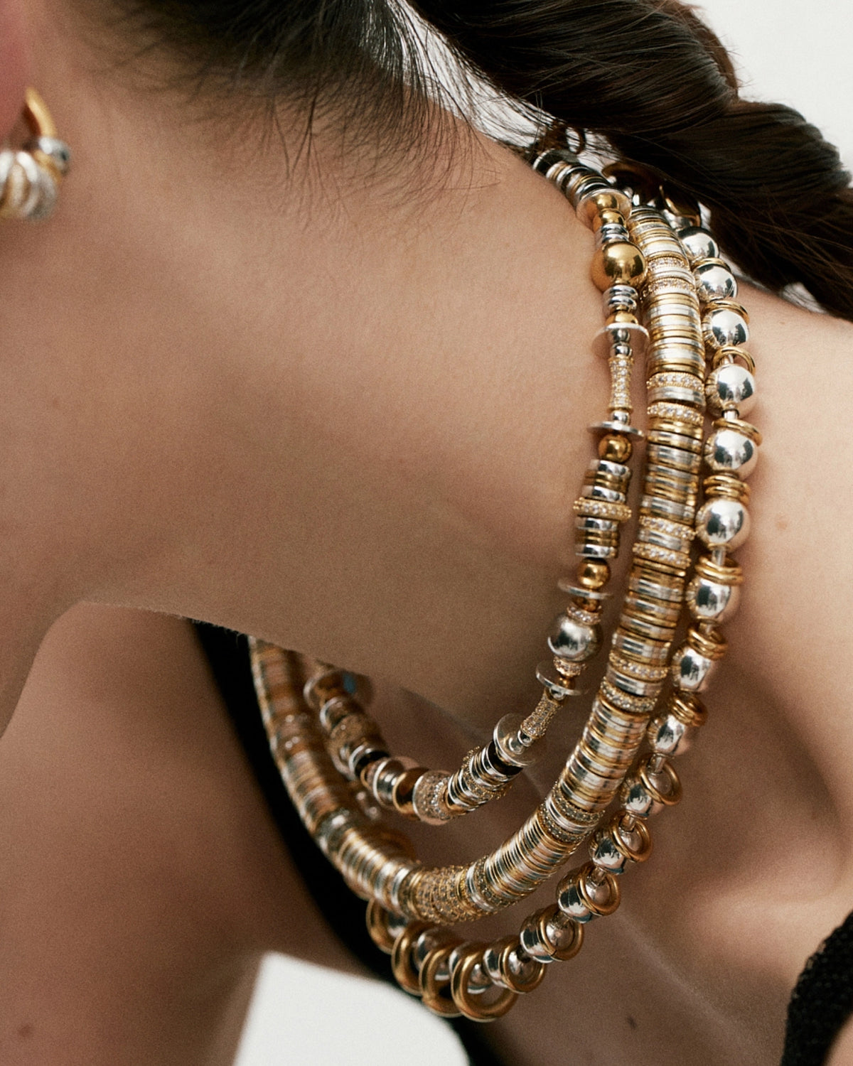 Collar de arandela de oro